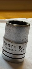 3 PROTO sockets 1/2" drive, 9/16", 11/16", 13/16" + 2 extension rods + swivel