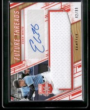2019 Elite Extra Evan White #FTS-EW Auto Future Threads Sig Orange #/99