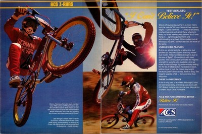 1980   Danny Atherton for ACZ RIMS 2 Page Print Ad   80s BMX Bike FA.03