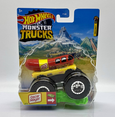 Hot Wheels Monster Trucks Oscar Mayer Hot Dog FYJ44   NEU OVP NASCAR