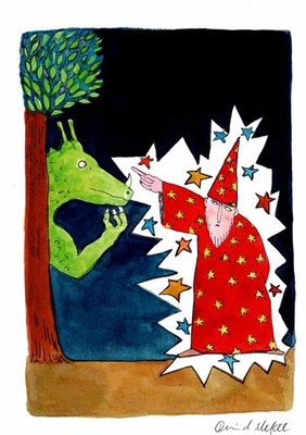 Mr Benn Autor David McKee Original Aquarell Melric und der Zauberer I