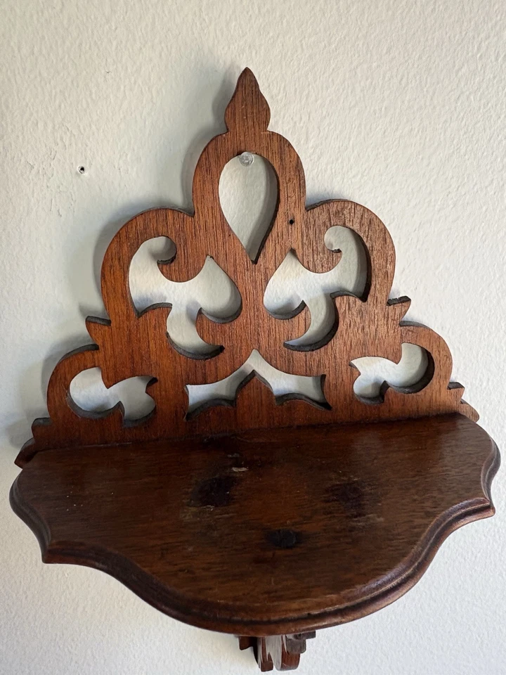 Vintage Wood Wall Victorian Butler Fretwork Gothic Antique Ornate Scrollwork 10” - Image 2 of 4