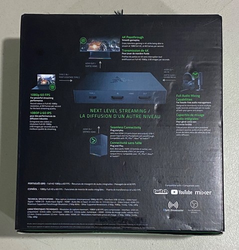 Razer Ripsaw HD Capture Card for Streaming 4K - PC, PS4, XBOX, SWITCH - Picture 2 of 6