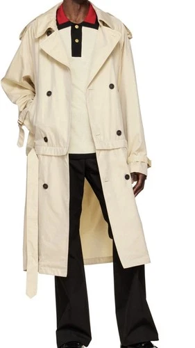 Dunhill Trench Coat Beige Compendium Cotton & Silk Sand Small BNWT RRP £2495