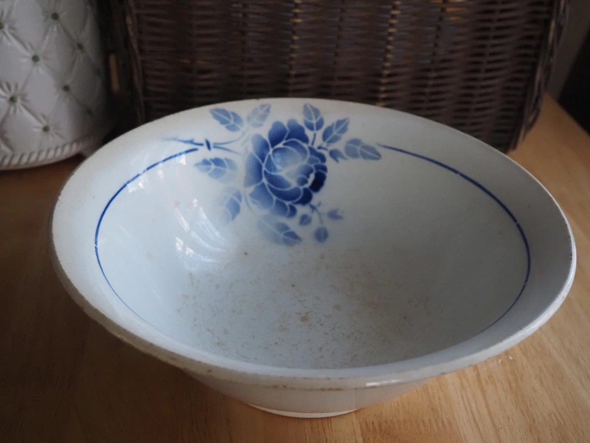 Saladier Vintage Digoin – Grès à Pois Noirs – Céramique Française – Occasion