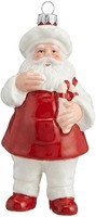 Clayre & Eef 67086 WeihnachtsanhäNger Weiß Rot 7X5X13 Cm