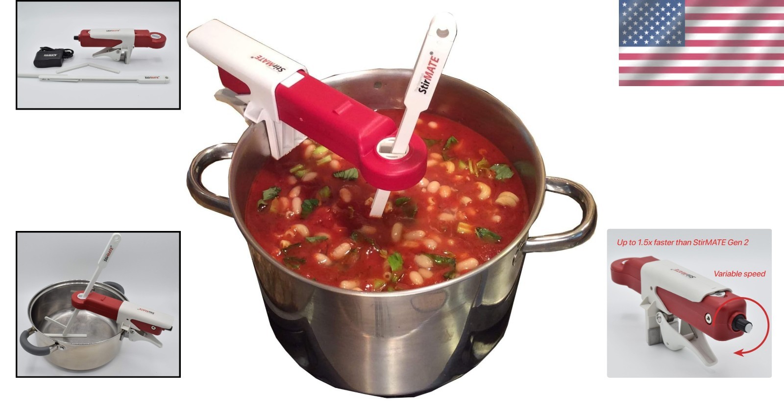 Self-Adjusting Pot Stirrer - Cordless, Powerful