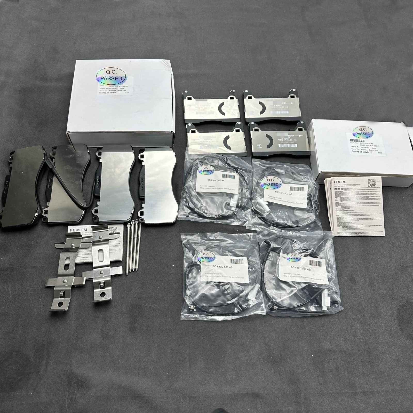 Aston Martin DB11 Front Brake pad sets Set P/N HY532D007BC