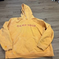 Camp High Collective Men's Chain Stitch Counselor Hoodie Orange Size XL RARE