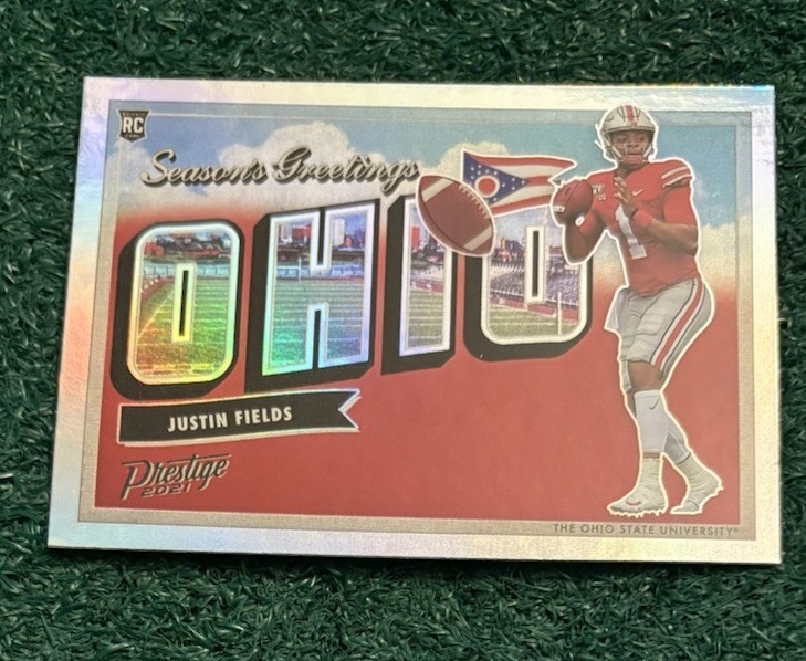 JUSTIN FIELDS - 2021 PANINI PRESTIGE SEASONS GREETINGS INSERT ROOKIE CARD SG-2