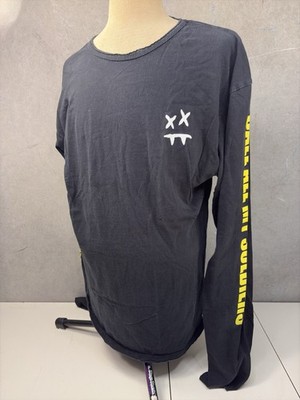 Steve Aoki Dim Mak Collection Kolony Graphic Long Sleeve Tee XXL Black