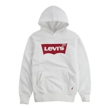 NWT LEVI'S KIDS PLAIN SWEATSHIRT HOODIE WITH LOGO KIDS in White - Size 5