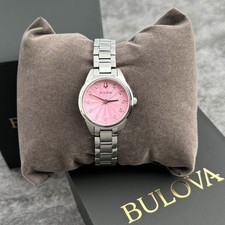 Bulova Women's Classic Sutton Diamond Pink Dial 28mm Quartz Women's Watch 96P249