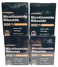 4 Pack - Liposomal Nicotinamide Riboside Resveratrol NAD+ Anti Aging |EXP 09/27|