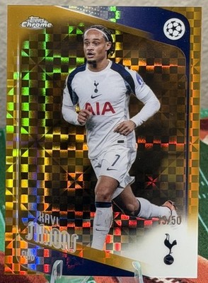 Xavi Simons 2025-26 Topps Chrome UEFA UCC Club Competition Gold X-Fractor /50