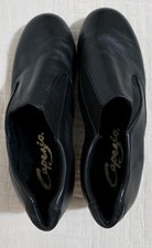 Capezio CG18 Leather Black Gore Boot Womans Sz 7.5 Tele Tone Tap Dance Shoe
