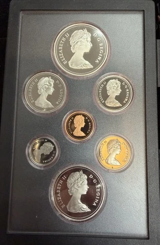 1982 Canada Proof Coin Set Royal Canadian Mint Silver Dollar Regina Centennial