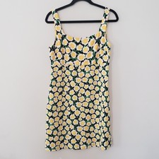 Diane Von Furstenberg Target Yellow Poppy Mini Shift Dress SIZE 6 Wedding Guest 