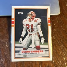 Deion Sanders 1989 Topps Traded Rookie Card RC #30T NM-MT HOF Atlanta Falcons