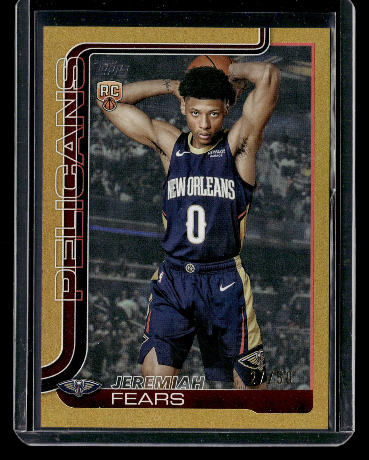 2025-26 Topps #207 Jeremiah Fears Gold Rainbow #/50