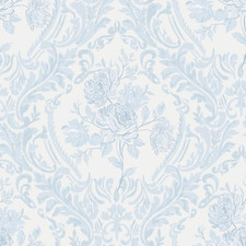Peel and Stick Wallpaper Vintage Floral Contact Paper Boho Watercolor Blue Damas