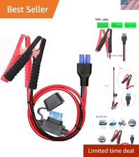 10AWG EC5 Alligator Clip Jump Starter Cable with 15A Fused Protection - 2 Feet