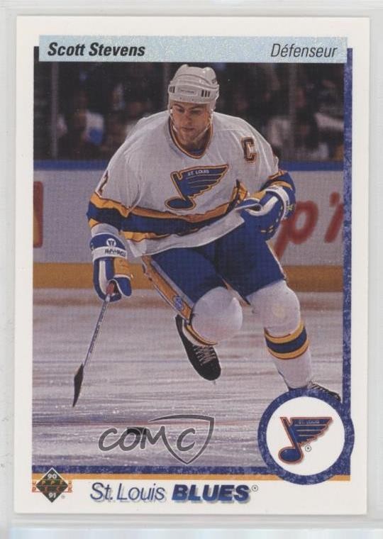 1990-91 Upper Deck French Scott Stevens #436 HOF 0m8e