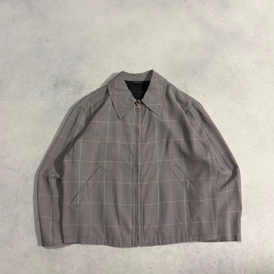 Giorgio Armani Checked Rayon Jacket (90s) Print Vintage Men's From Japan rare