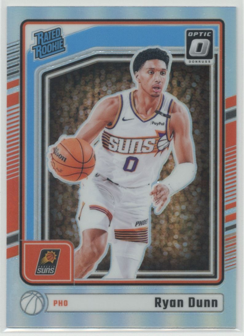 Ryan Dunn 2024-25 Donruss Optic Silver Holo Prizm RC Rated Rookie #279 Phoenix