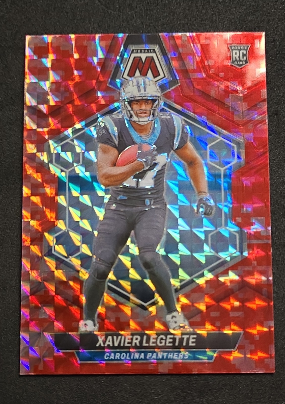 2024 Panini Mosaic - Rookies Xavier Legette #332 Red Camo Mosaic Prizm (RC)