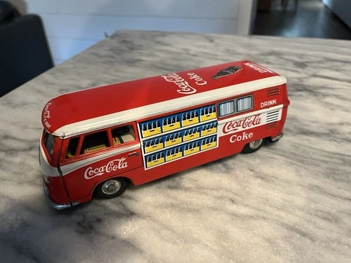 Bandai ichiko Japan Tin Friction coca Cola Coke VW Volkswagen Bus 1960s