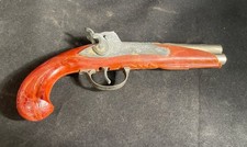Vintage Hubley Flintlock Toy Double Barrel Made In USA Works Great!