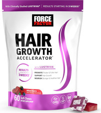 Force Factor Hair Growth Accelerator Soft Chews, Hair Growth Vitamins for Women