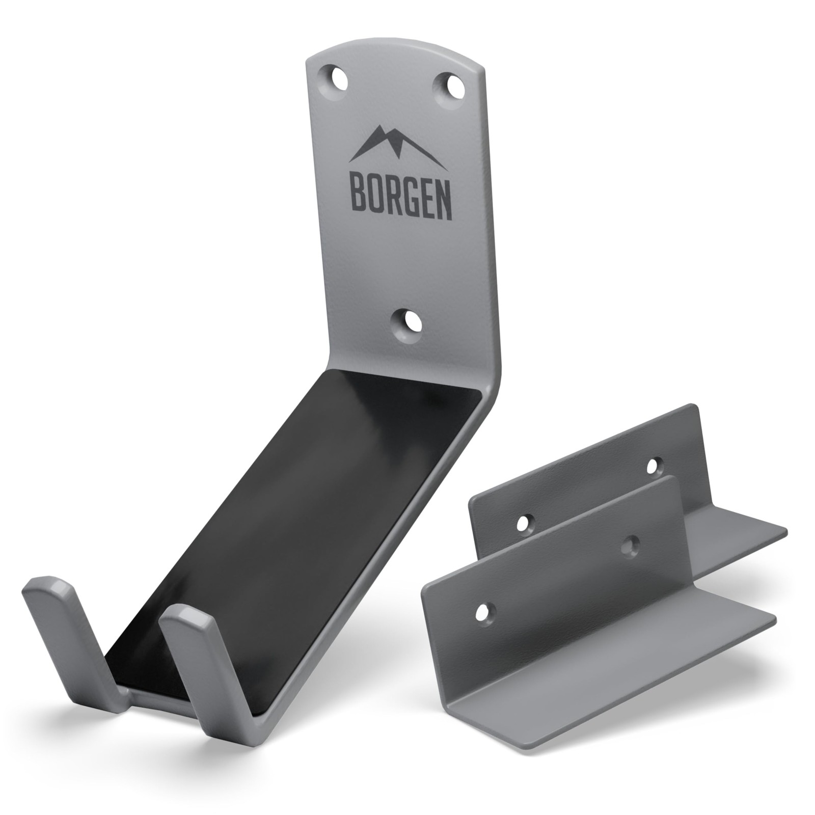 Borgen Bike Wall Mount Pedal Rack for EBike, MTB, Road Bike with Pads