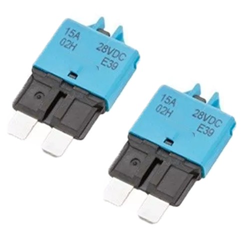 10PZ 15A Auto Interruttore Manuale Lama Fusibile 12V/24V Resettabile Barca Marina - Foto 3 di 13