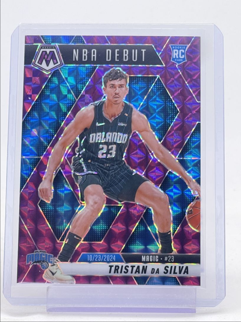 TRISTAN DA SILVA 2024-25 MOSAIC NBA DEBUT ROOKIE PURPLE PRIZM RC /99 Q0190