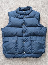 VTG Woolrich Puffer Vest Mens Large Down Filled Button Snap Made in USA 70s 80s