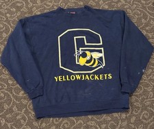 Men s Vintage 90 s Georgia Tech Yellow Jackets Sweatshirt Size XL Made In USA