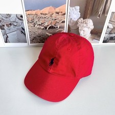 Polo Ralph Lauren Chino Cap Hat Red Adjustable Men  s Unisex.