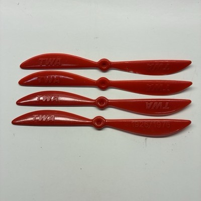 Vintage TWA Airlines Propeller Swizzle Stick Lot of 3 Regular & 1- 1926/1976 USA