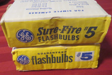 Vintage 2 Packs, 8 Bulbs GE 5 Flashbulbs New Old Stock