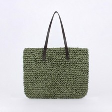 Large Everyday Straw Woven Summer Tote Bag Beach Fashion Handbag Shoulder Purse