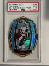 2018 Panini Select Tom Brady Light Blue Prizm Die Cut #/99