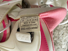 DBX Youth Adjustable Figure Ice Skates White/Pink Hard Shell