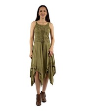 Scully Western Dress Womens Sleeveless Embroidery Lace Front F0_HC1001