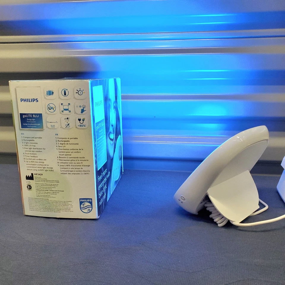 Philips goLITE BLU HF3429 Lámpara de Energía Terapia de Luz de Invierno Nueva Caja Abierta Completa Foto 4 de 4