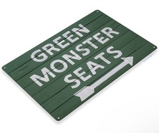 Green Monster Tin Sign , Seats Sign , Baseball Wall , Golf Shot
