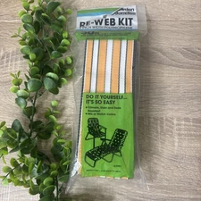 3” Arden Paradise Re-Web Kit Lawn Chair Webbing ~ Gold Black White 30 Ft NEW