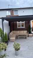 Rattan Garden Corner Sofa Set !SALE! 8 Seater Patio Furniture Table Stools Khaki