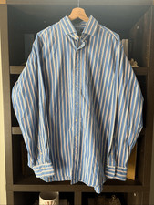 Polo Ralph Lauren Striped Blue Regent Classic Fit Button Front Shirt Men s 17 XL